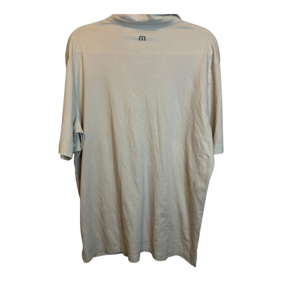 Travis Mathew Shirt Men's Size XXL Polo Golf White tan - Picture 2 of 5